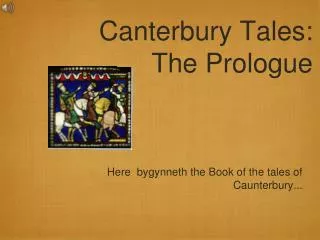 Canterbury Tales: The Prologue