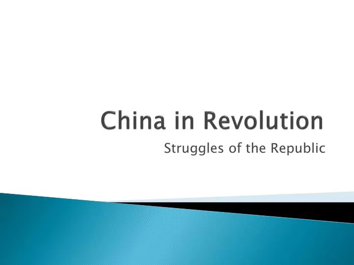 china in revolution