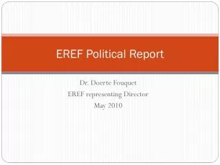 EREF Political Report