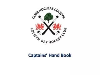 Captains’ Hand Book