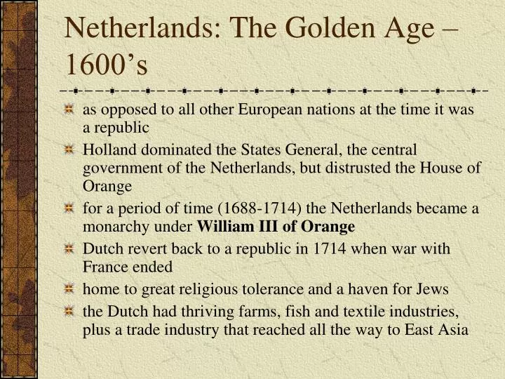 netherlands the golden age 1600 s