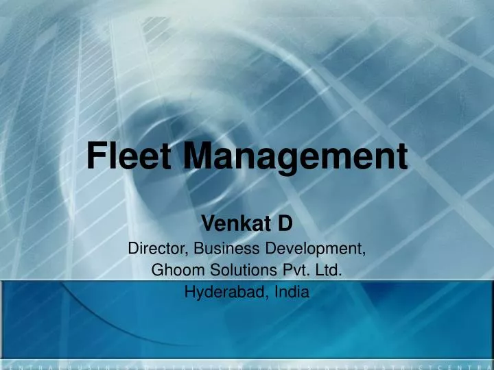 fleet management presentation ppt free download