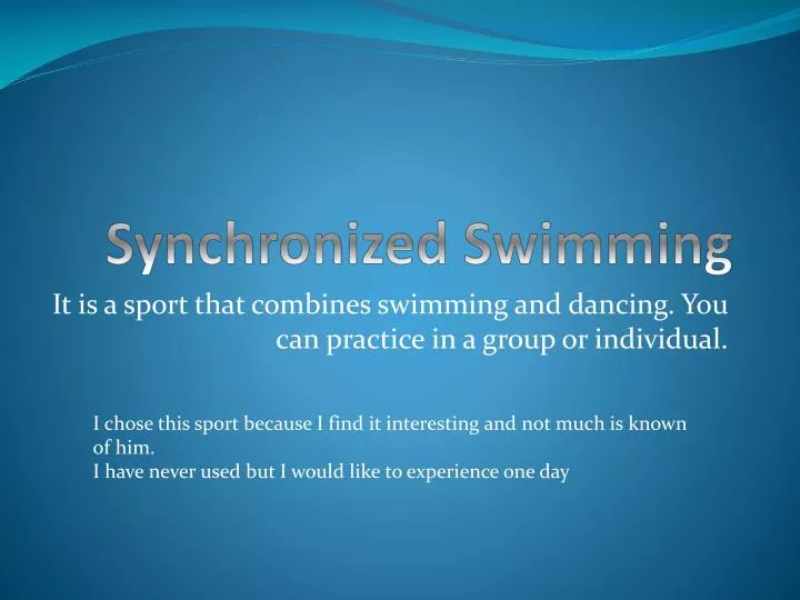 synchronized swimming