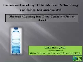 International Academy of Oral Medicine &amp; Toxicology Conference, San Antonio, 2009