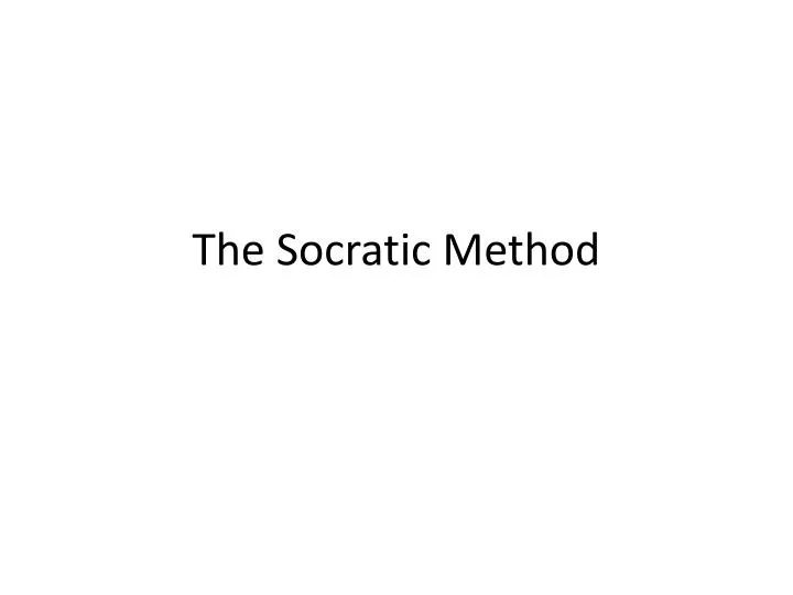 the socratic method