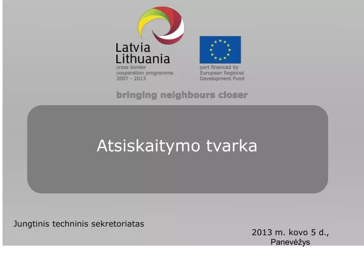 atsiskaitymo tvarka