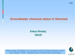 Groundwater chemical status in Denmark