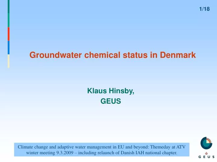 groundwater chemical status in denmark