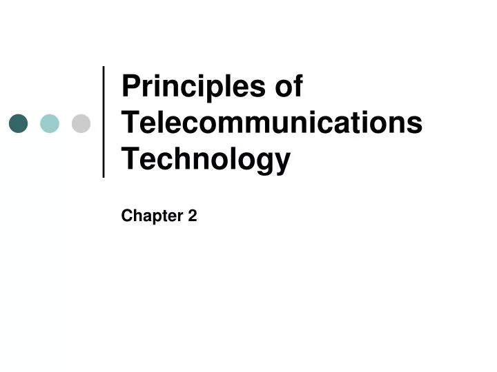 principles of telecommunications technology