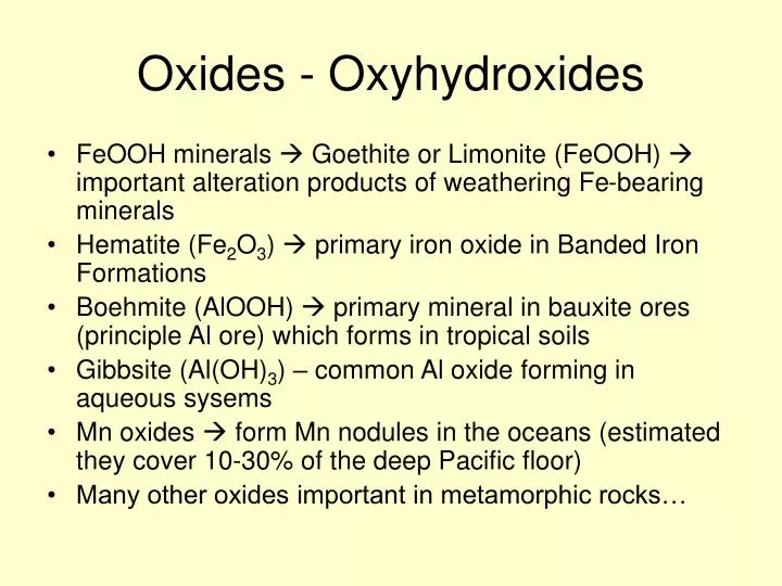 Difference between Iron Oxide and Iron Hydroxide - Promindsa