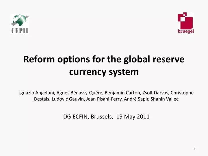 reform options for the global reserve currency system