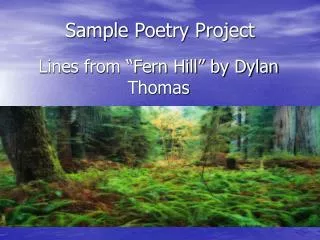Sample Poetry Project