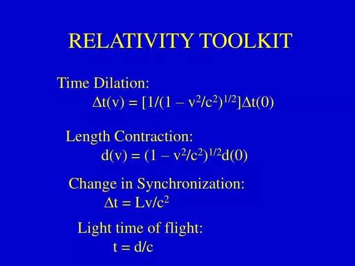 relativity toolkit