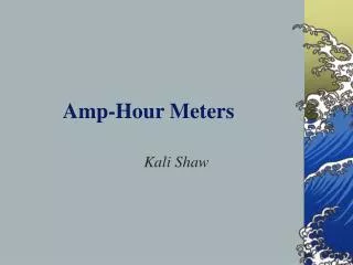 Amp-Hour Meters