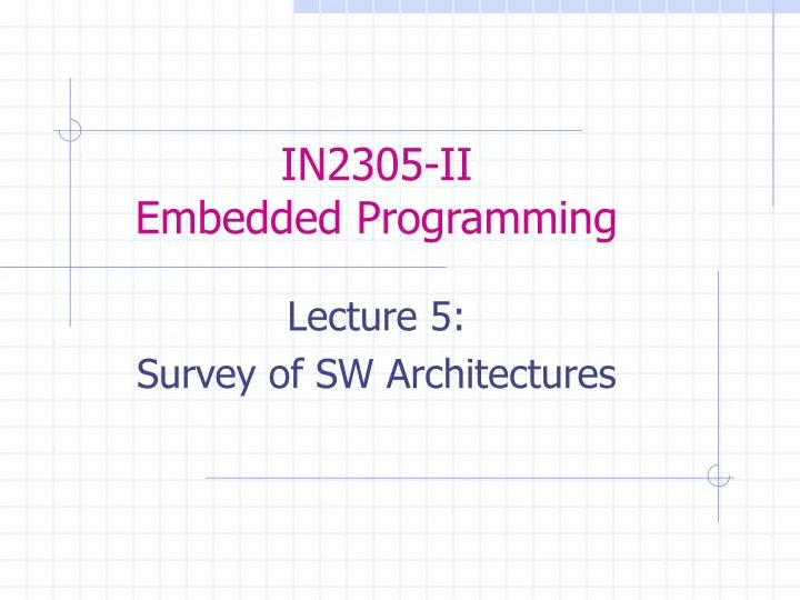 in2305 ii embedded programming