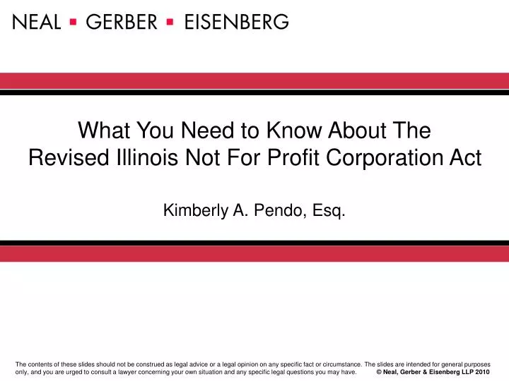 what you need to know about the revised illinois not for profit corporation act