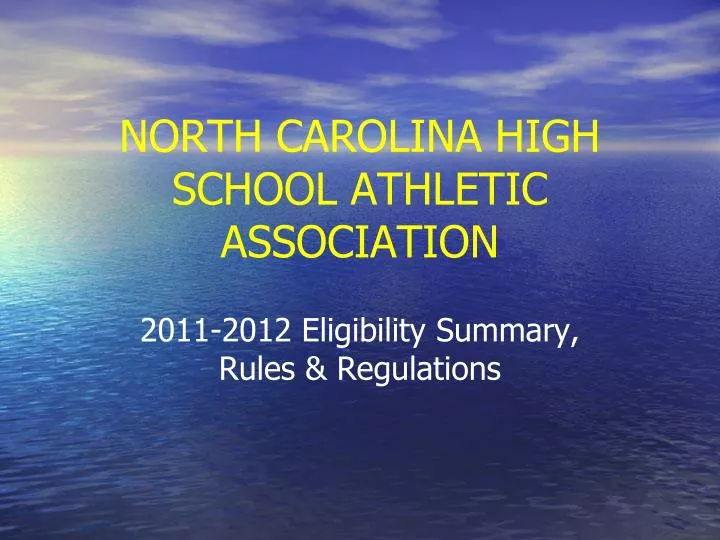 north carolina high school athletic association