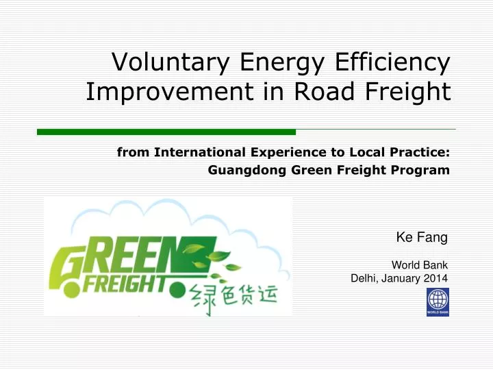 voluntary energy efficiency improvement in road freight