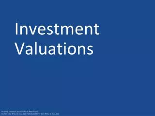 Investment Valuations