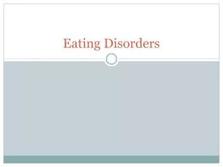 eating disorders
