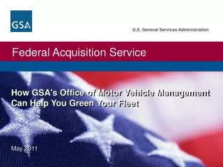 How GSA's Office of Motor Vehicle Management Can Help You Green Your Fleet