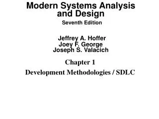 Chapter 1 Development Methodologies / SDLC