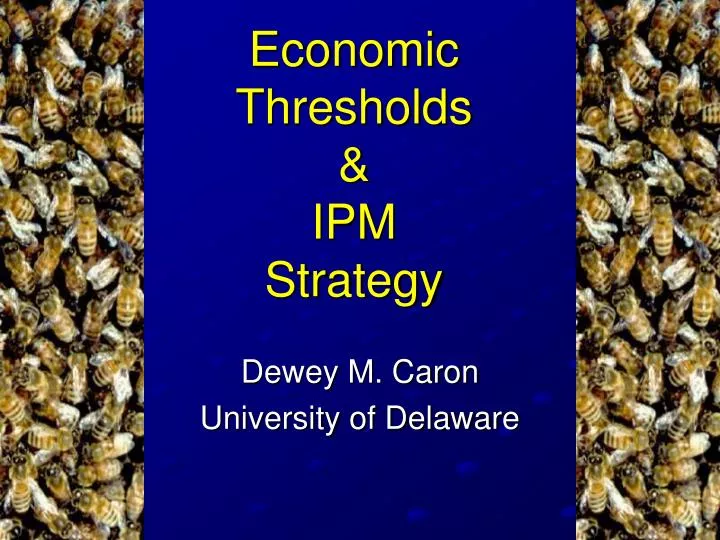 economic thresholds ipm strategy
