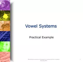 Vowel Systems