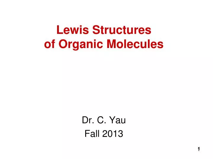 lewis structures of organic molecules