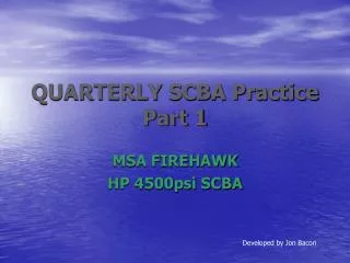QUARTERLY SCBA Practice Part 1