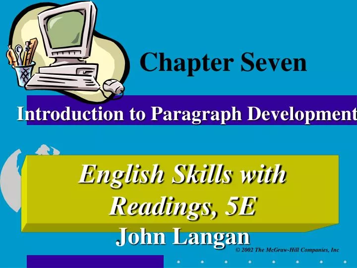 chapter seven introduction to paragraph development