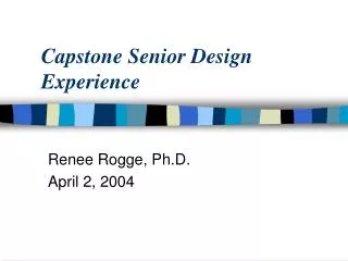 Capstone Senior Design Experience