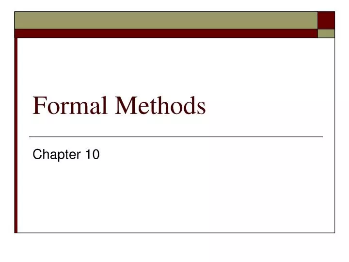 formal methods