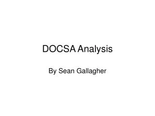 DOCSA Analysis