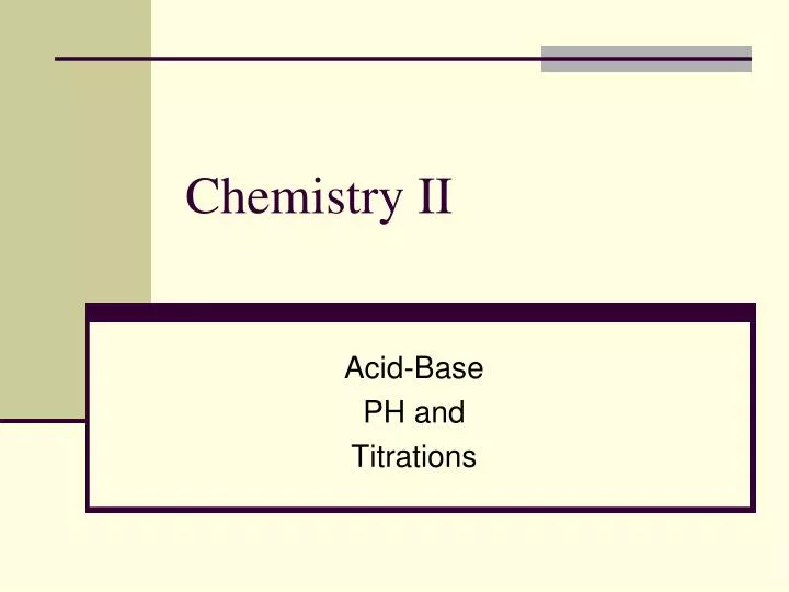 chemistry ii