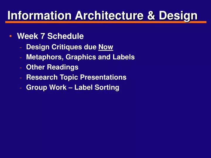 information architecture design