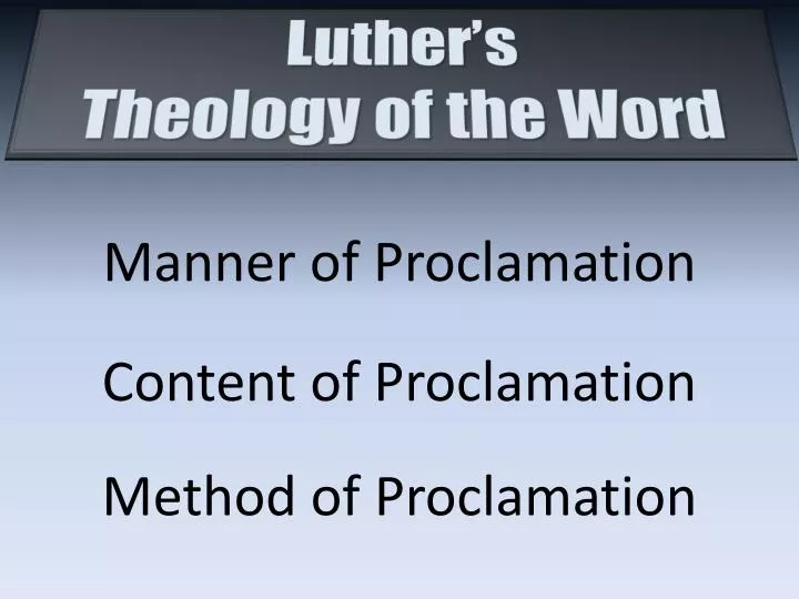 manner of proclamation content of proclamation method of proclamation