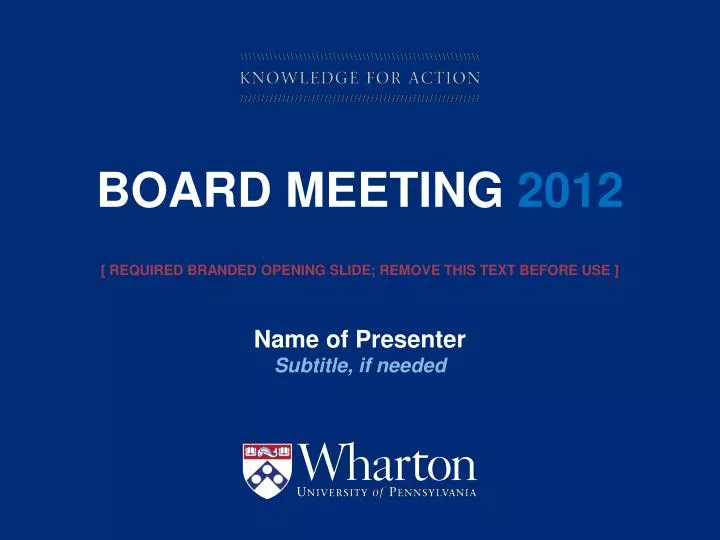 board meeting 2012