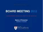 board meeting 2012 - slide 1