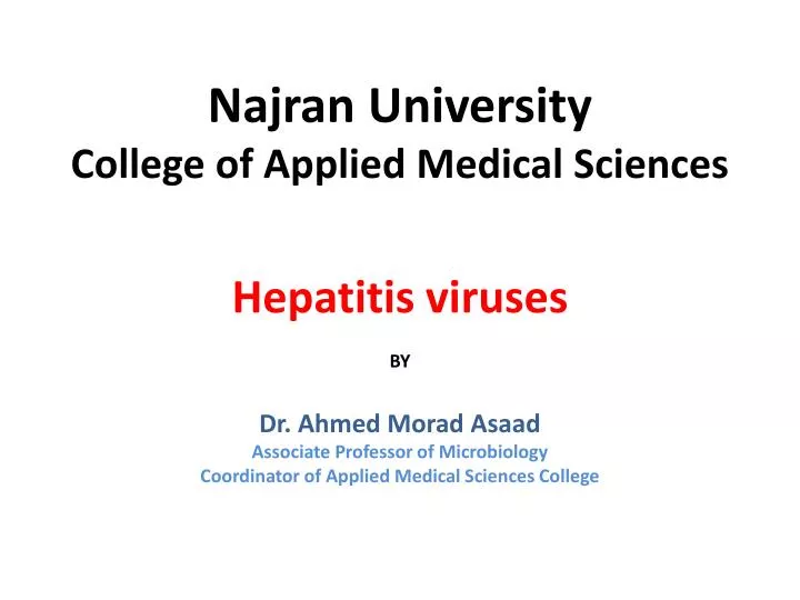najran university college of applied medical sciences