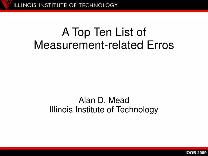 alan d mead illinois institute of technology