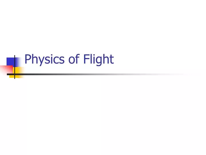 physics of flight