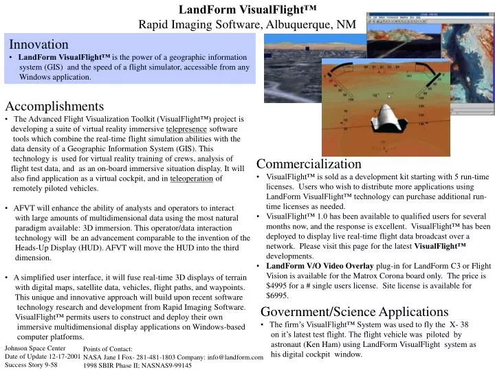 landform visualflight rapid imaging software albuquerque nm