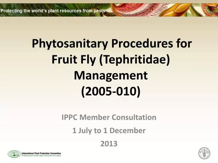 phytosanitary procedures for fruit fly tephritidae management 2005 010