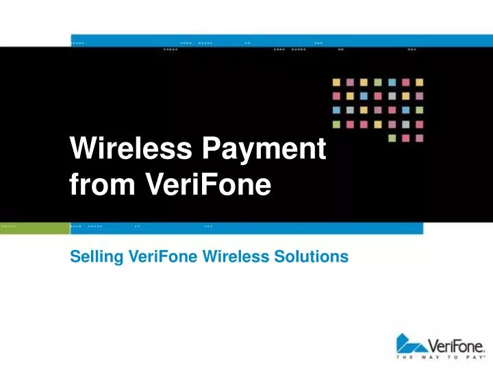 wireless payment from verifone
