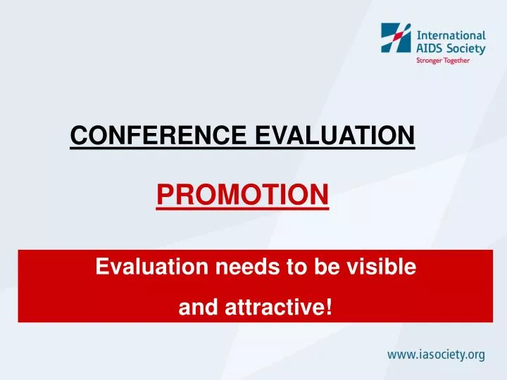conference evaluation promotion
