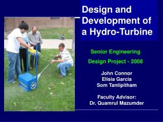 Design and Development of a Hydro-Turbine