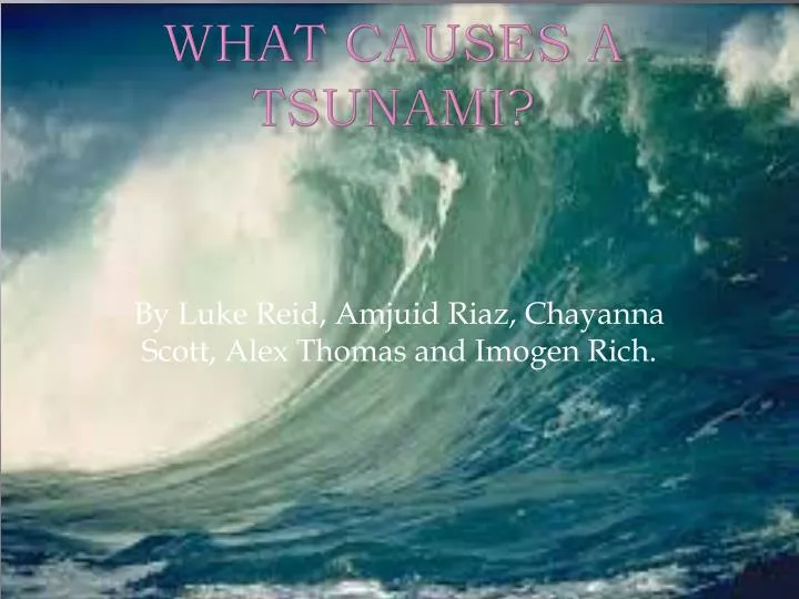 what causes a tsunami