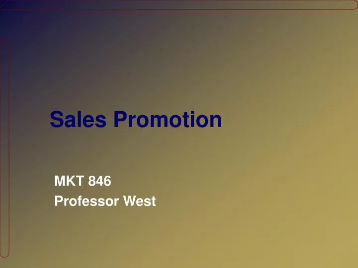 sales promotion