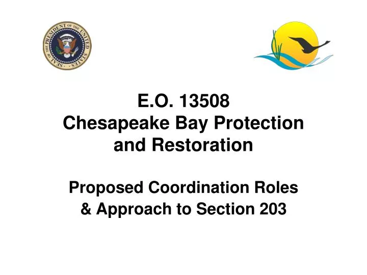 e o 13508 chesapeake bay protection and restoration